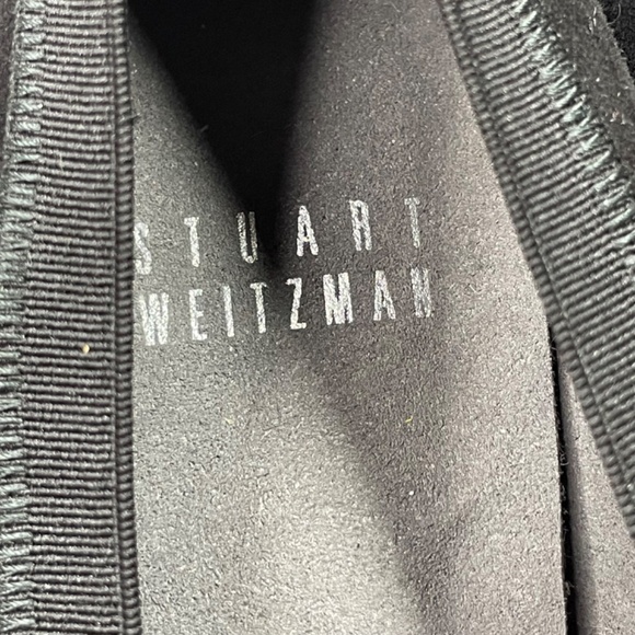 Stuart Weitzman Shoes Womens 7 black suede heels designer classic - Picture 6 of 13